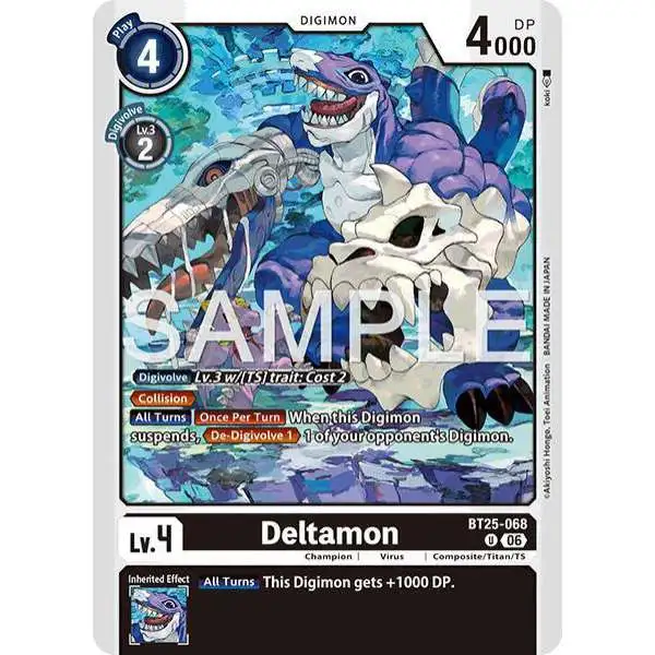 Digimon Trading Card Game Dual Revolution Uncommon Deltamon BT25-068