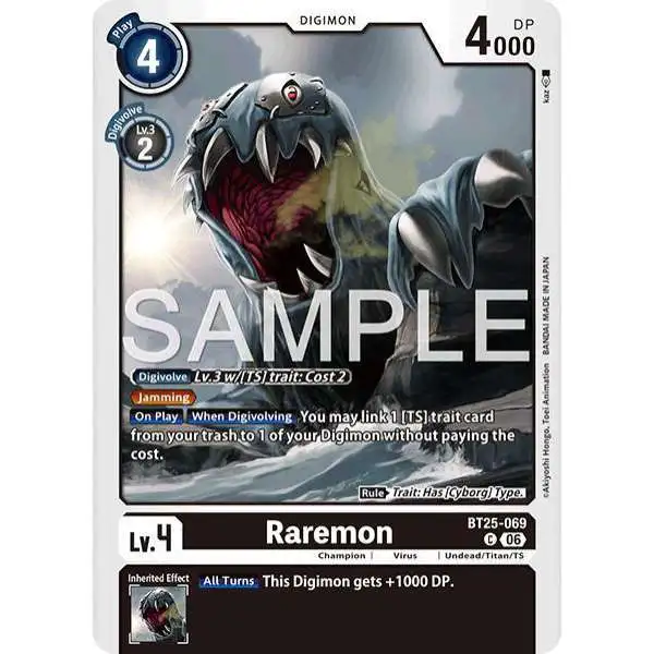 Digimon Trading Card Game Dual Revolution Common Raremon BT25-069