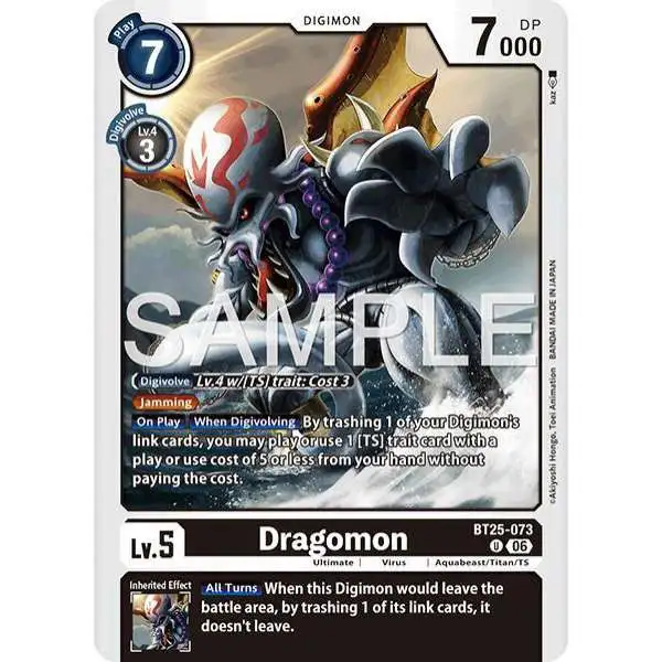 Digimon Trading Card Game Dual Revolution Uncommon Dragomon BT25-073