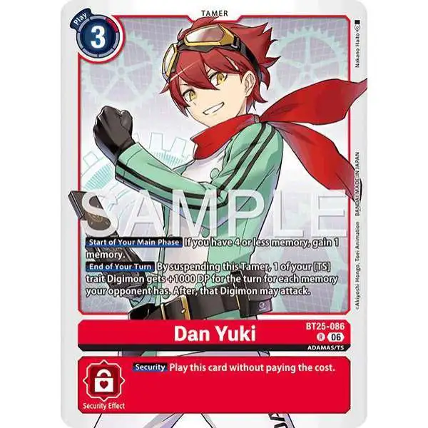 Digimon Trading Card Game Dual Revolution Rare Dan Yuki BT25-086