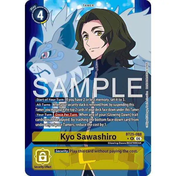Digimon Trading Card Game Dual Revolution Rare Kyo Sawashiro BT25-088 [Alternate Art]