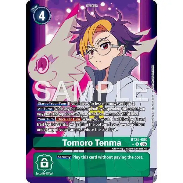 Digimon Trading Card Game Dual Revolution Rare Tomoro Tenma BT25-090 [Alternate Art]