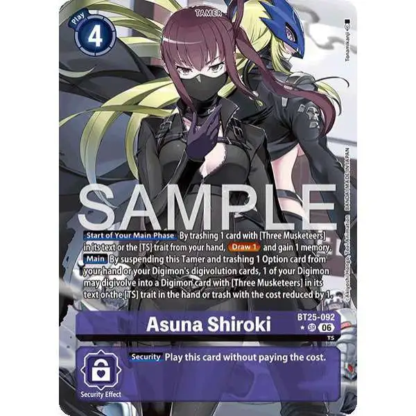 Digimon Trading Card Game Dual Revolution Super Rare Asuna Shiroki BT25-092 [Alternate Art]