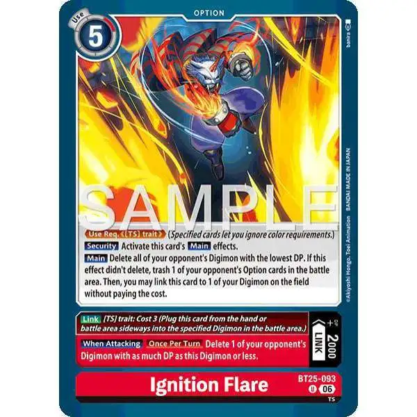 Digimon Trading Card Game Dual Revolution Uncommon Ignition Flare BT25-093