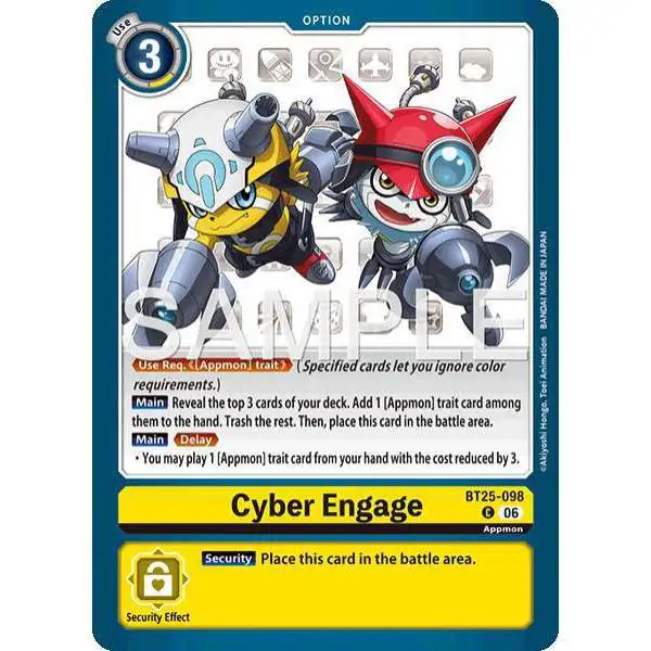Digimon Trading Card Game Dual Revolution Common Cyber Engage BT25-098