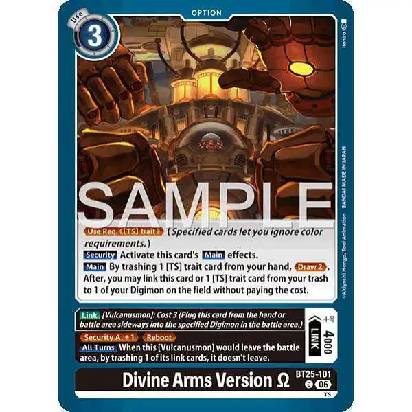 Digimon Trading Card Game Dual Revolution Common Divine Arms Version BT25-101