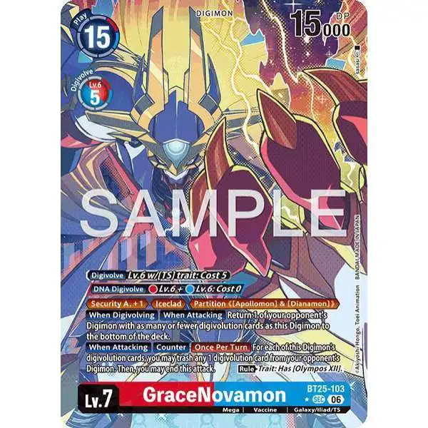 Digimon Trading Card Game Dual Revolution Secret Rare GraceNovamon BT25-103 [Alternate Art]