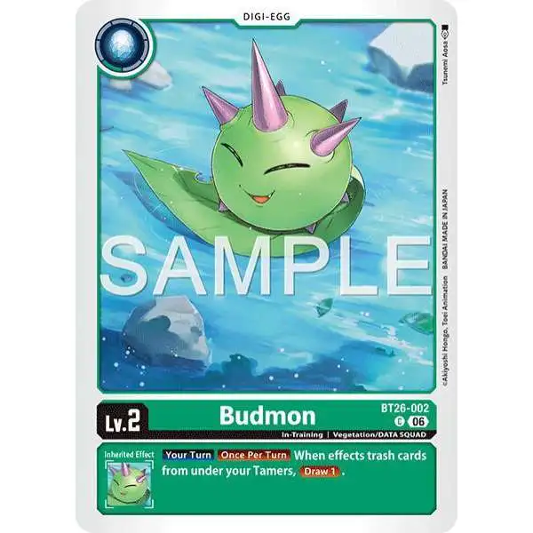Digimon Trading Card Game Timeless Bonds Common Budmon BT26-002