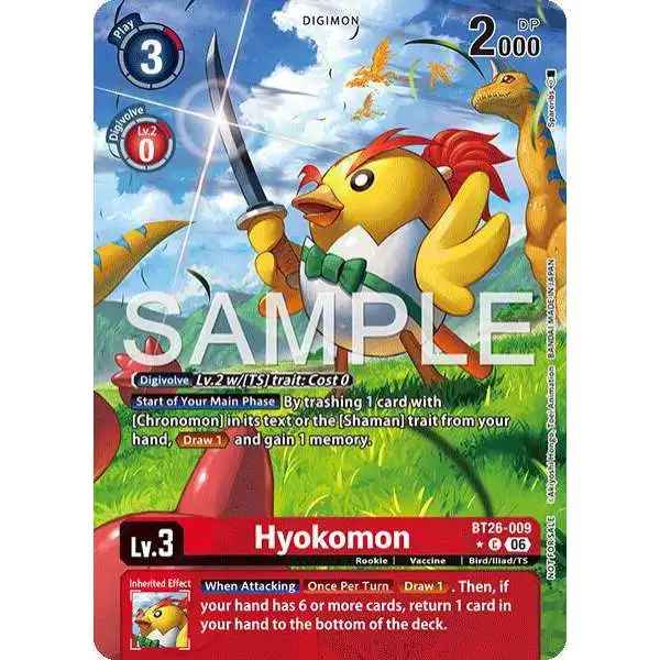 Digimon Trading Card Game Timeless Bonds Common Hyokomon BT26-009 [Alternate Art]