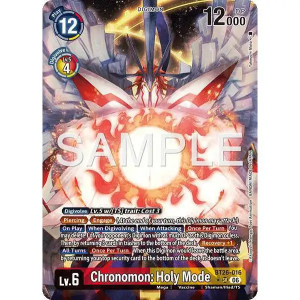 Digimon Trading Card Game Timeless Bonds Super Rare Chronomon: Holy Mode BT26-016 [Alternate Art]