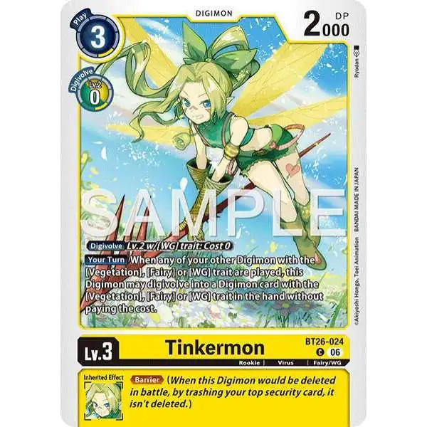 Digimon Trading Card Game Timeless Bonds Common Tinkermon BT26-024