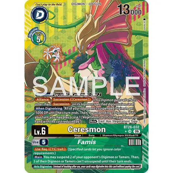 Digimon Trading Card Game Timeless Bonds Super Rare Ceresmon // Famis BT26-032 [Alternate Art]