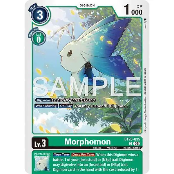 Digimon Trading Card Game Timeless Bonds Common Morphomon BT26-035