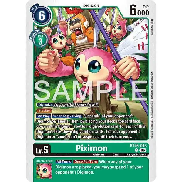 Digimon Trading Card Game Timeless Bonds Common Piximon BT26-043