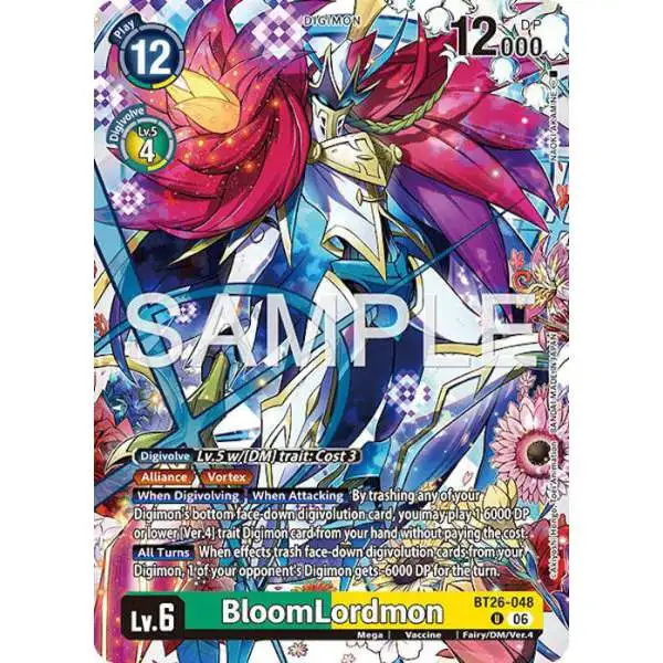 Digimon Trading Card Game Timeless Bonds Uncommon Bloomlordmon BT26-048