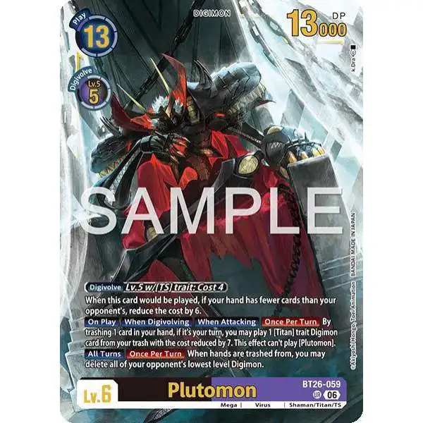 Digimon Trading Card Game Timeless Bonds Ultimate Rare Plutomon BT26-059