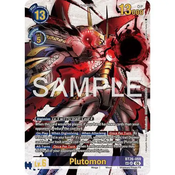 Digimon Trading Card Game Timeless Bonds Ultimate Rare Plutomon BT26-059 [SP]