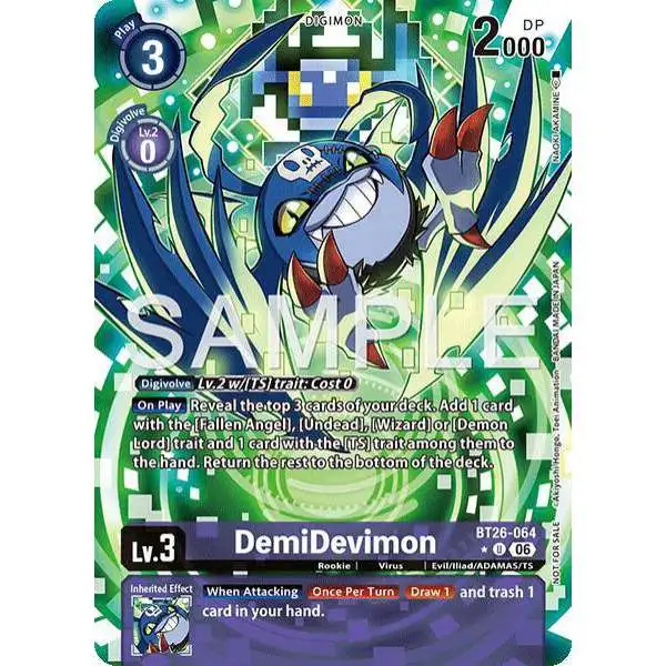 Digimon Trading Card Game Timeless Bonds Uncommon DemiDevimon BT26-064 [Alternate Art]