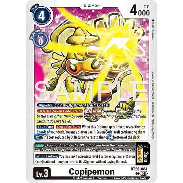 Digimon Trading Card Game Timeless Bonds Common Copipemon BT26-084