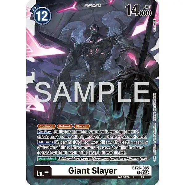 Digimon Trading Card Game Timeless Bonds Rare Giant Slayer BT26-085