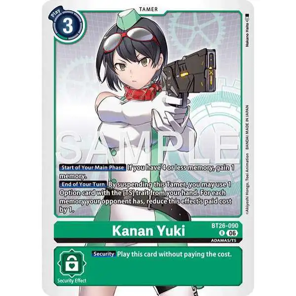 Digimon Trading Card Game Timeless Bonds Rare Kanan Yuki BT26-090