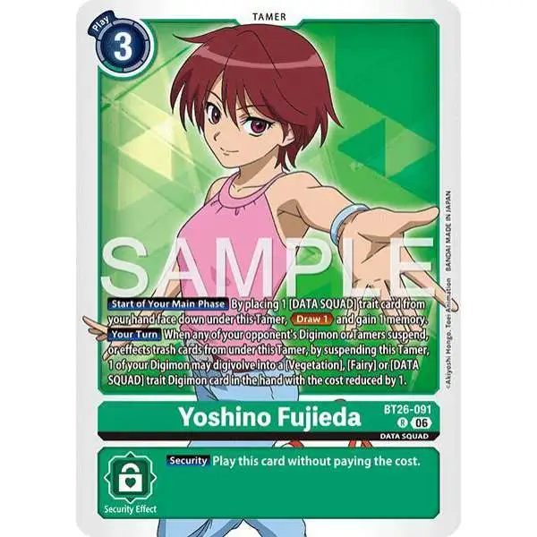 Digimon Trading Card Game Timeless Bonds Rare Yoshino Fujieda BT26-091