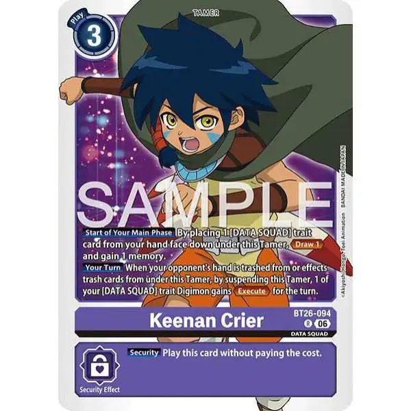 Digimon Trading Card Game Timeless Bonds Rare Keenan Crier BT26-094 (Pre-Order)