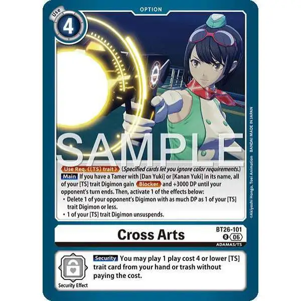 Digimon Trading Card Game Timeless Bonds Rare Cross Arts BT26-101