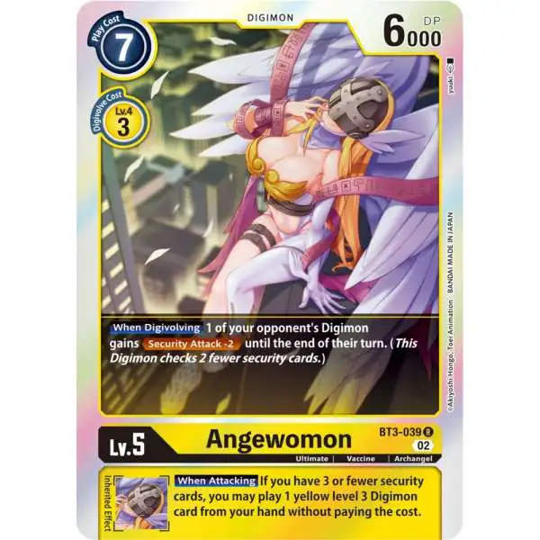 Digimon Trading Card Game Resurgence Booster Rare Angewomon BT3-039 [Reprint]