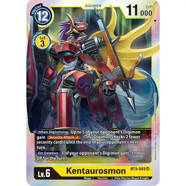 Digimon Trading Card Game Release Special Booster Super Rare Kentaurosmon BT3-043