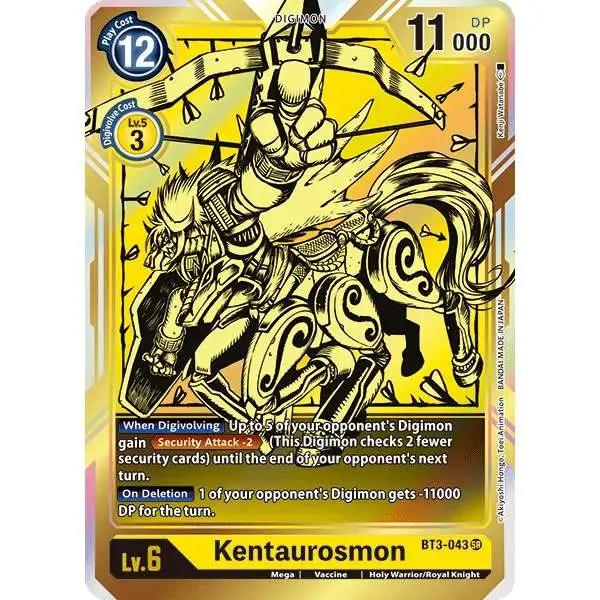 Digimon Trading Card Game Release Special Booster Super Rare Kentaurosmon BT3-043 [Alternative Art]