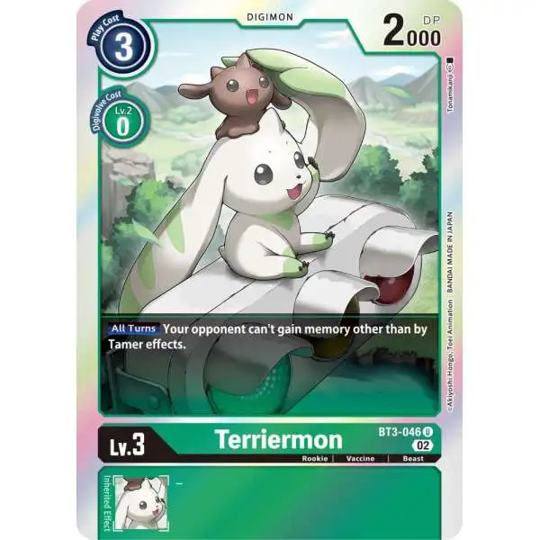 Digimon Trading Card Game Resurgence Booster Uncommon Terriermon BT3-046 [Reprint]