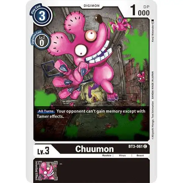 Digimon Trading Card Game Resurgence Booster Common Chuumon BT3-061 [Reprint]
