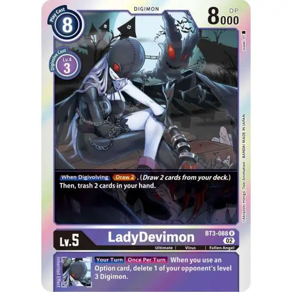 Digimon Trading Card Game Resurgence Booster Rare LadyDevimon BT3-088 [Reprint]