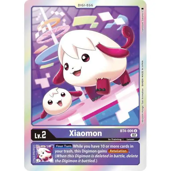 Digimon Trading Card Game Resurgence Booster Uncommon Xiaomon BT4-006 [Reprint]