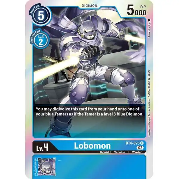 Digimon Trading Card Game Resurgence Booster Uncommon Lobomon BT4-025 [Reprint]