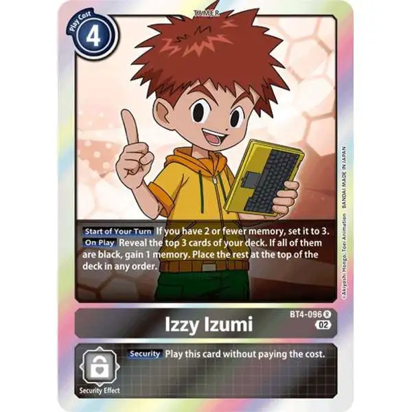 Digimon Trading Card Game Resurgence Booster Rare Izzy Izumi BT4-096 [Reprint]