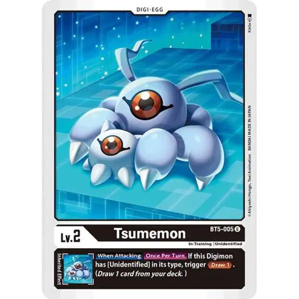 Digimon Trading Card Game Battle of Omni Uncommon Tsumemon BT5-005