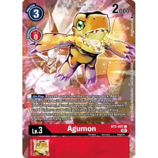 Digimon Trading Card Game Battle of Omni Promo Agumon BT5-007 [Digimon Royal Knights Card Set]