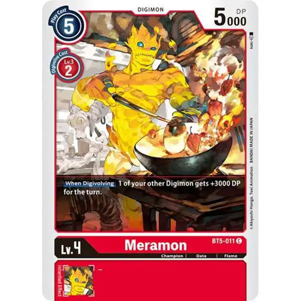 Digimon Trading Card Game Battle of Omni Common Meramon BT5-011