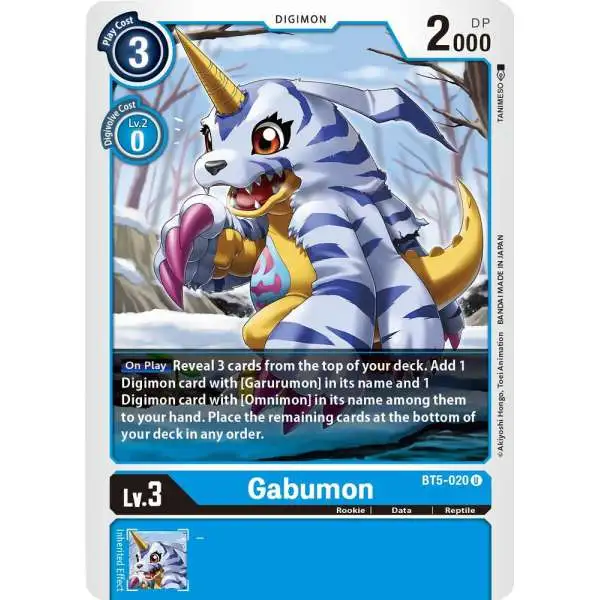 Digimon Trading Card Game Battle of Omni Uncommon Gabumon BT5-020
