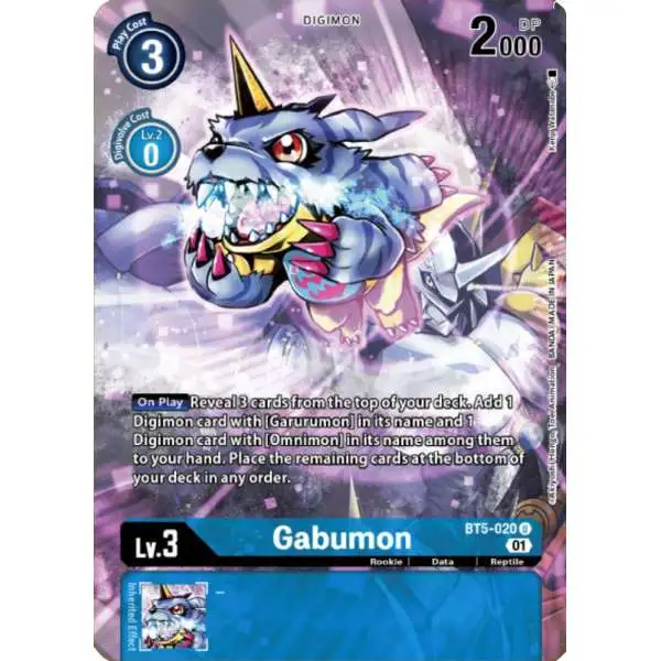 Digimon Trading Card Game Battle of Omni Uncommon Gabumon BT5-020 [Digimon Royal Knights Card Set]