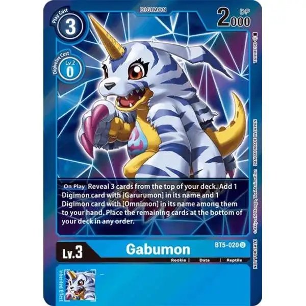 Digimon Trading Card Game Battle of Omni Uncommon Gabumon BT5-020 [Event Pack 2]