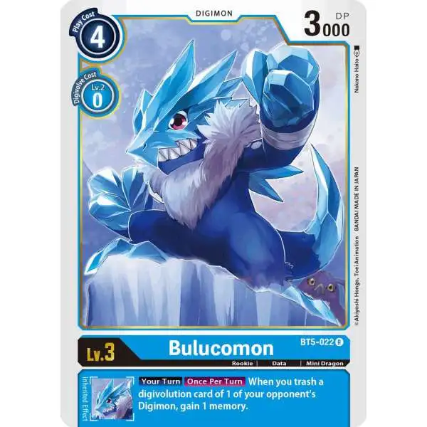 Digimon Trading Card Game Battle of Omni Rare Bulucomon BT5-022