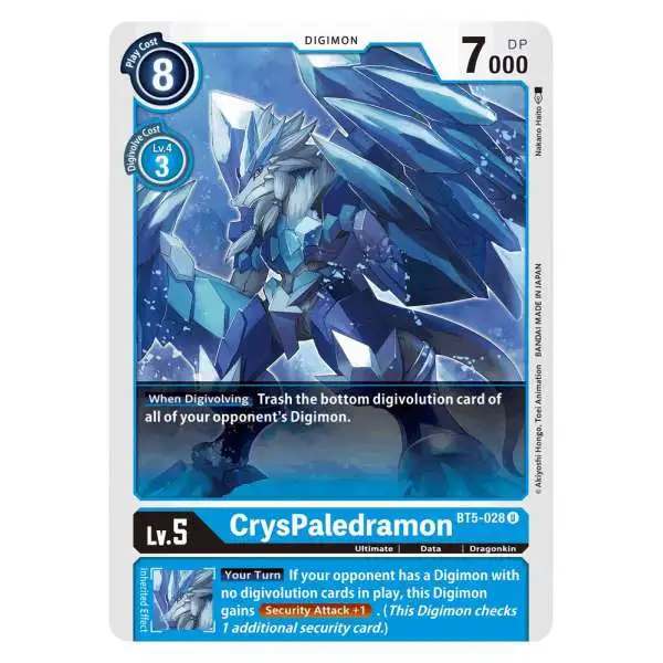 Digimon Trading Card Game Battle of Omni Uncommon CrysPaledramon BT5-028