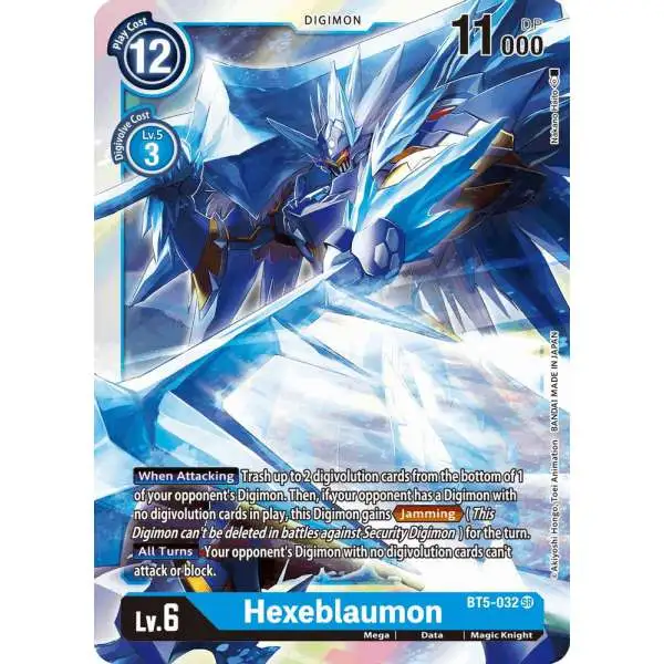 Digimon Trading Card Game Battle of Omni Super Rare Hexeblaumon BT5-032