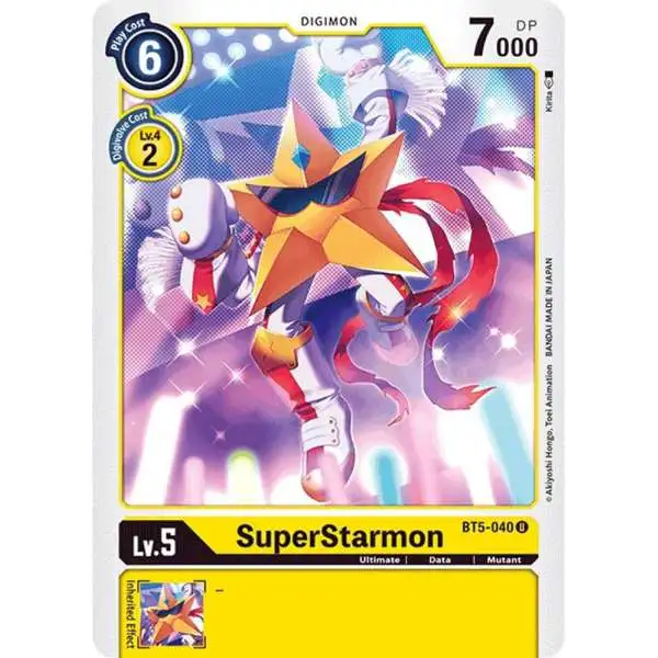 Digimon Trading Card Game Battle of Omni Uncommon SuperStarmon BT5-040