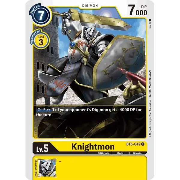 Digimon Trading Card Game Battle of Omni Common Knightmon BT5-042