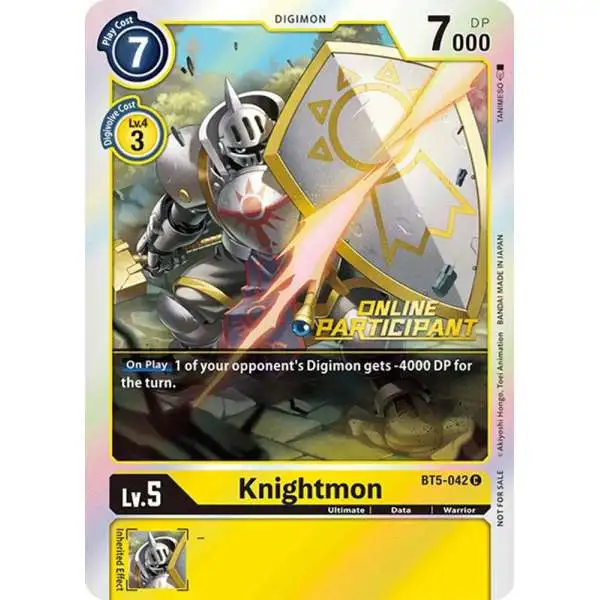 Digimon Trading Card Game Battle of Omni Promo Knightmon BT5-042 [2021 Championship Online Regional [Online Participant]]