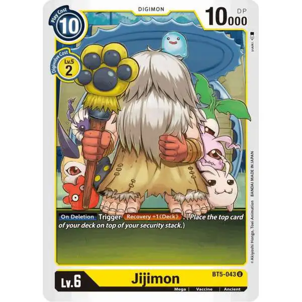 Digimon Trading Card Game Battle of Omni Uncommon Jijimon BT5-043